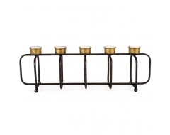Geometric Aura Metal Tealight Holder