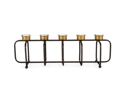 Geometric Aura Metal Tealight Holder